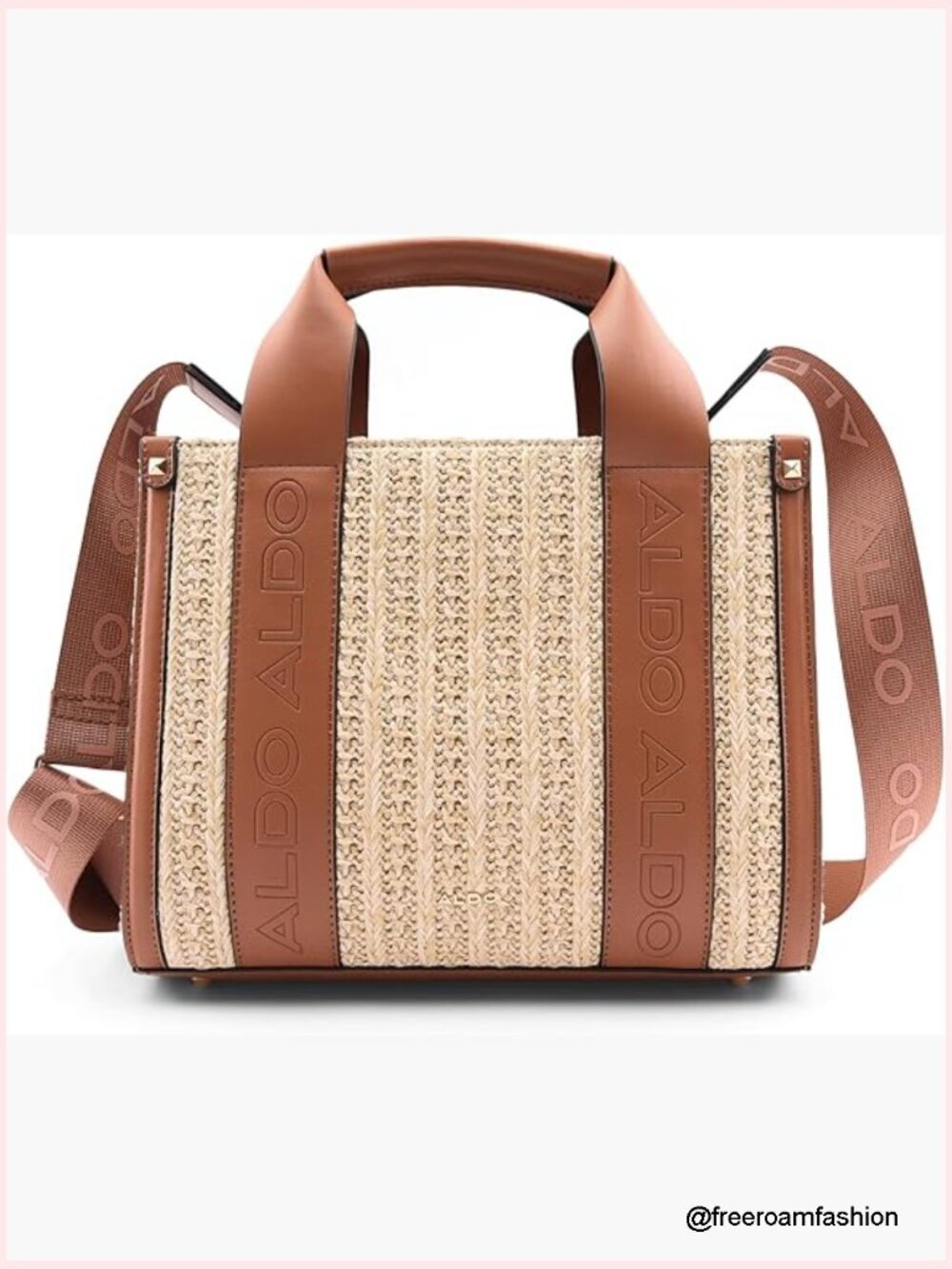 Small Polypropylene Tote Bag with Zipper Closure and Adjustable Strap